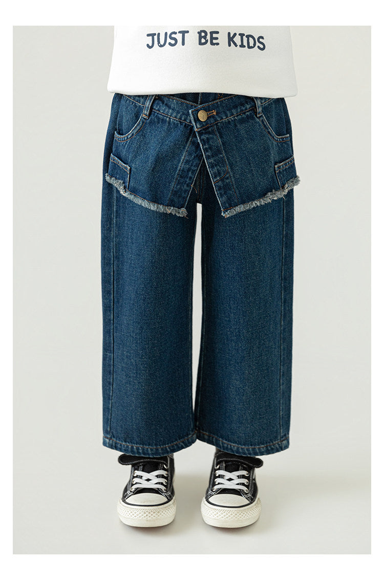 Sweet And Edgy Casual Breathable Butt-flap Jeans