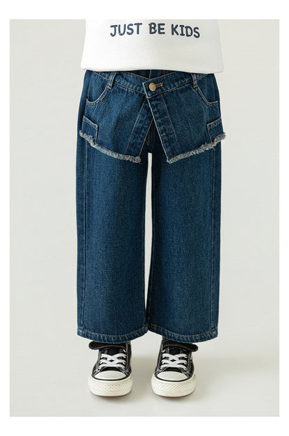 Sweet And Edgy Casual Breathable Butt-flap Jeans