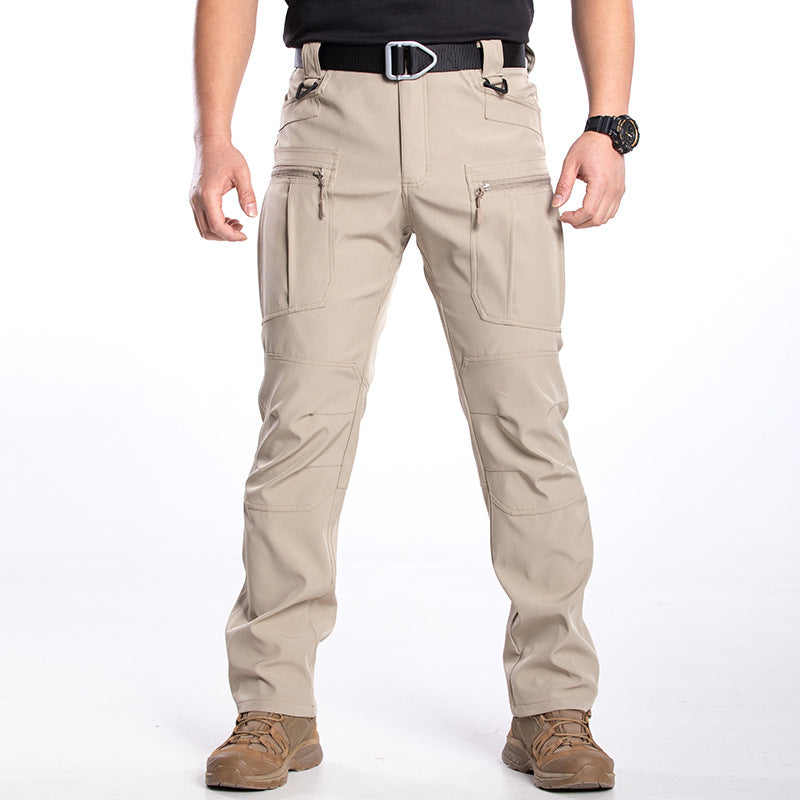 Spring And Autumn Outdoor Tactical Pants, Thin And Breathable Military-Style Work Pants, Multi-Pocket Slim-Fit Stretch Waterproof Camouflage Training Pants