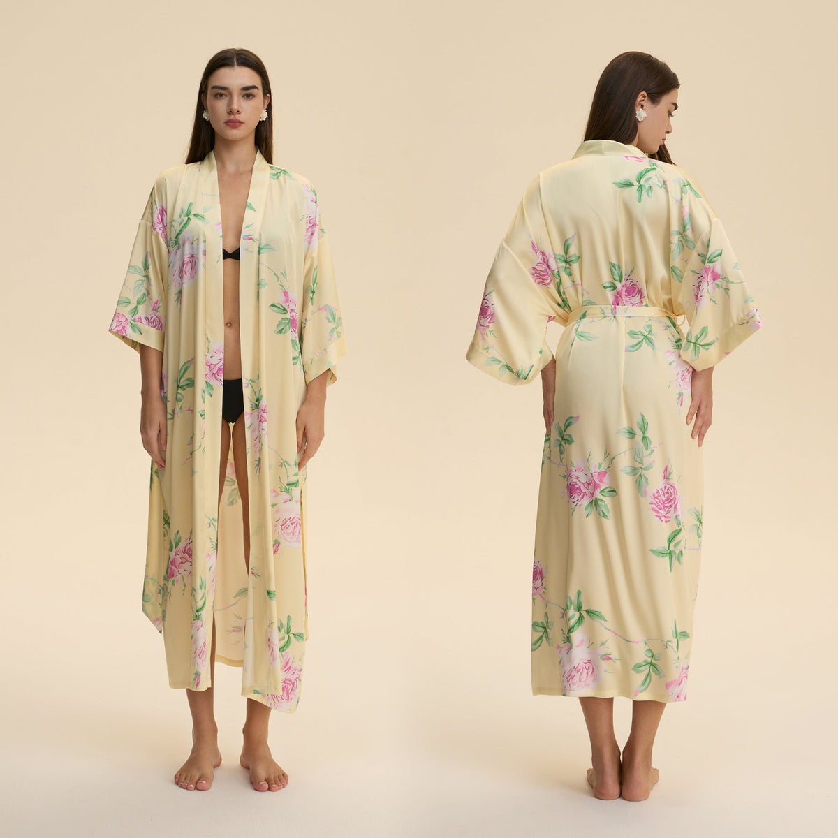 New Satin Plus Size Pajamas For Women Lightweight Loungewear Robe