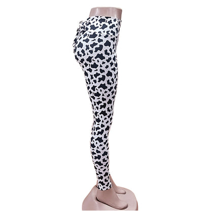 Cows Pattern Yoga Workout Pants Women