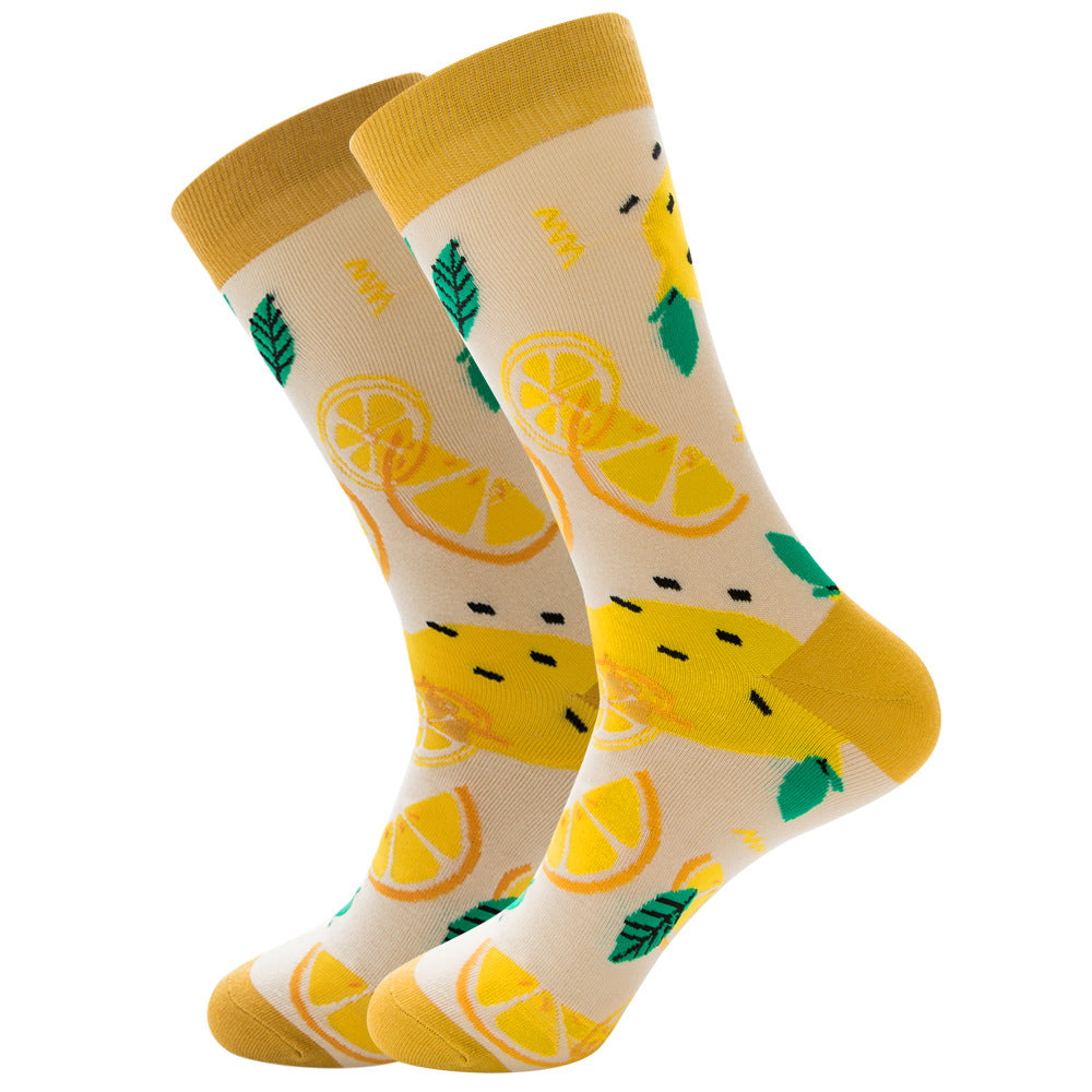 Geometric Fruit Women Socks Street Trend