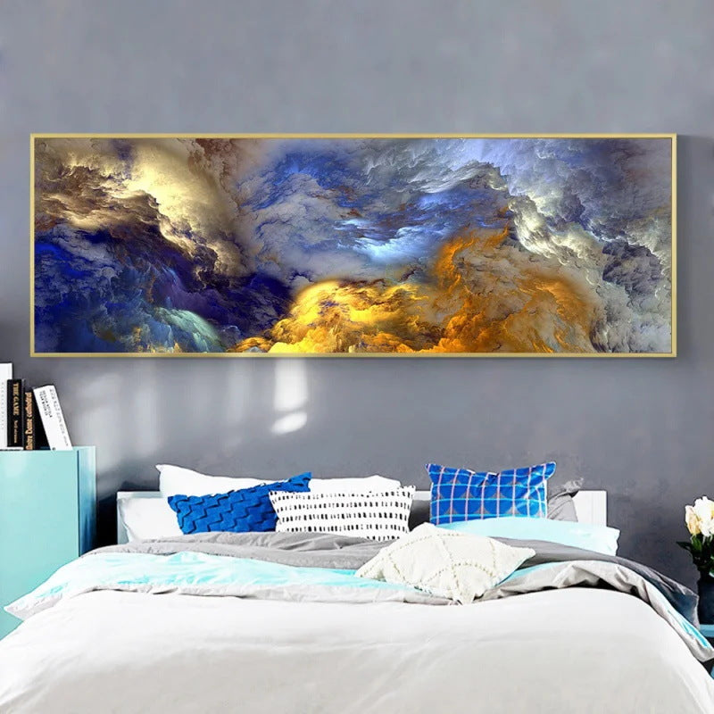 Blue Wave Scroll HD Oil Painting HD Inkjet Painting