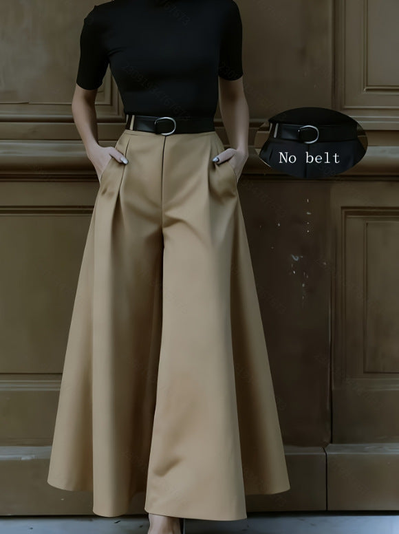 European And American-style Figure-flattering High-waisted A-line Skirt
