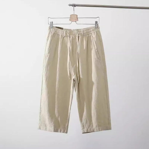 Casual Cool Breathable Cotton Linen Capri Pants