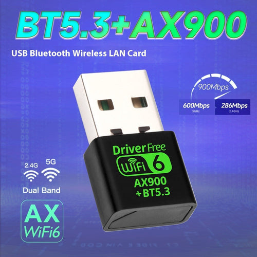 AX900M Wireless Network Card Wifi6 Drive-free Mini Wireless Receiver