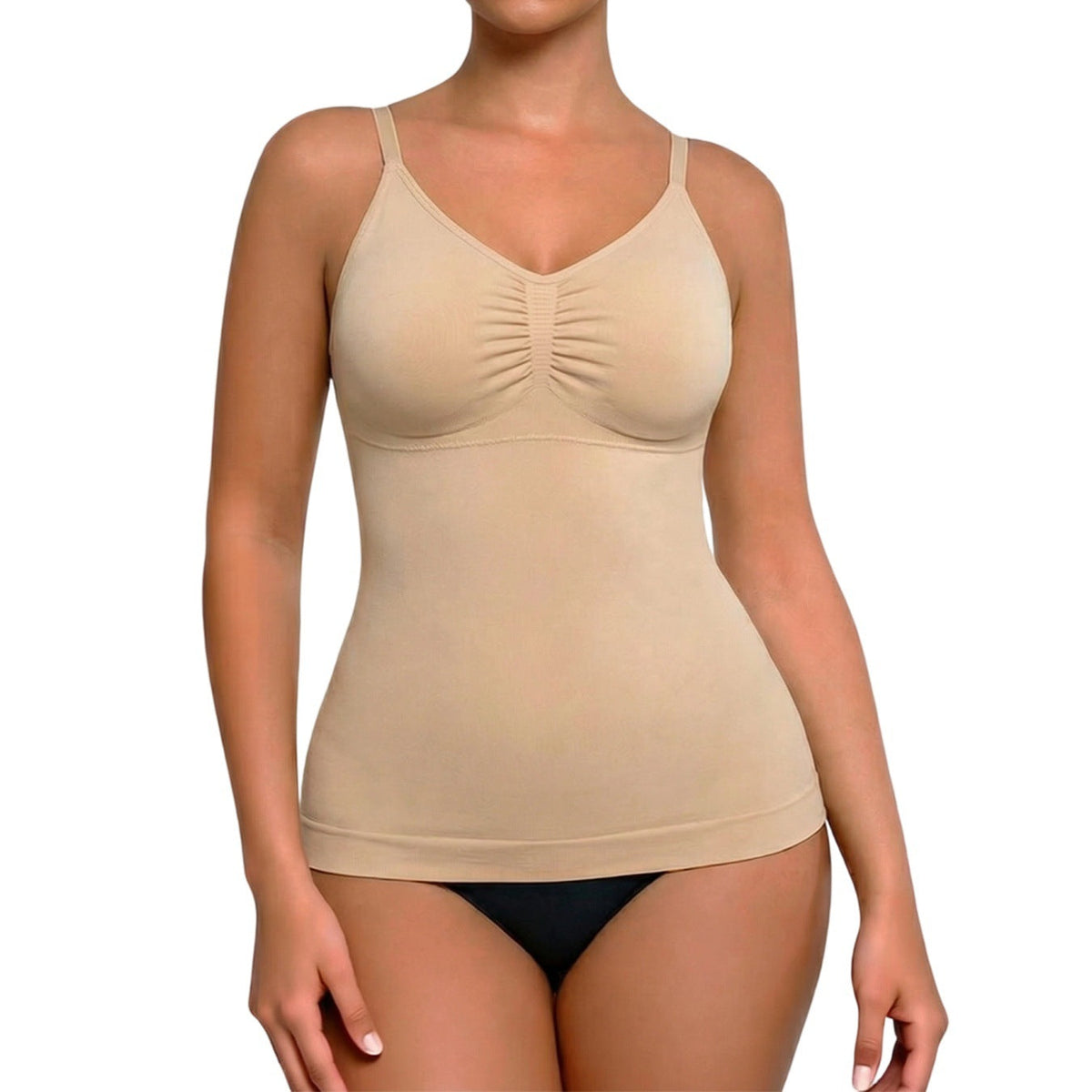 Solid-color Vest Everyday Shapewear For Women