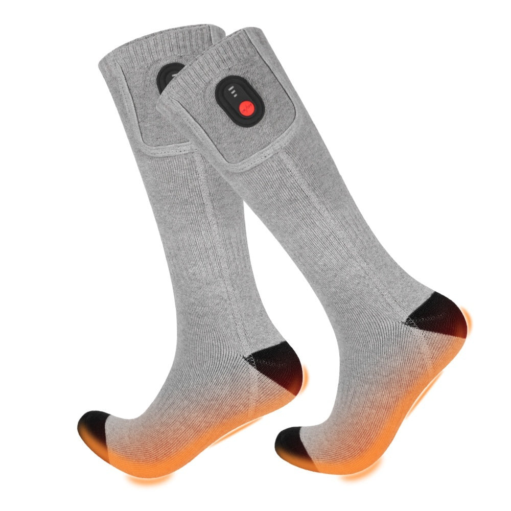 Electric Heating Pure Cotton Socks Skiing Casual Men And Women Warm-keeping Socks