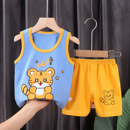 Children's Vest Suit Summer Pure Cotton