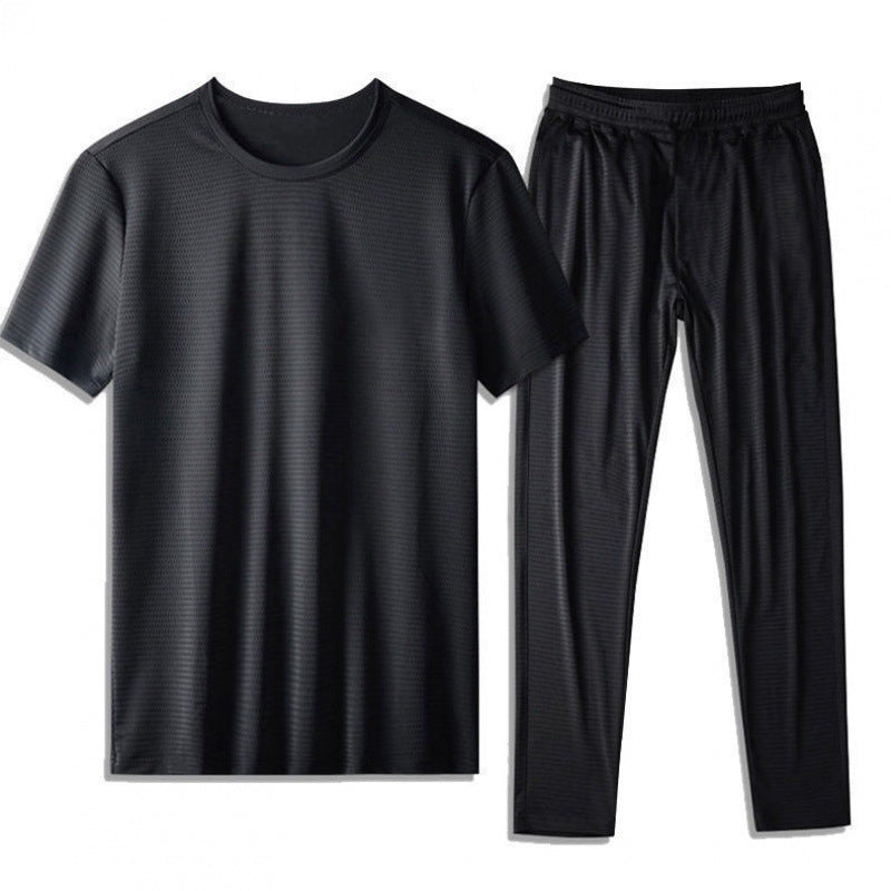 Quick-drying Sports Ice Silk Men Leisure Set