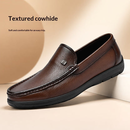 Mens Leather Loafers Slip-on Style Shoes