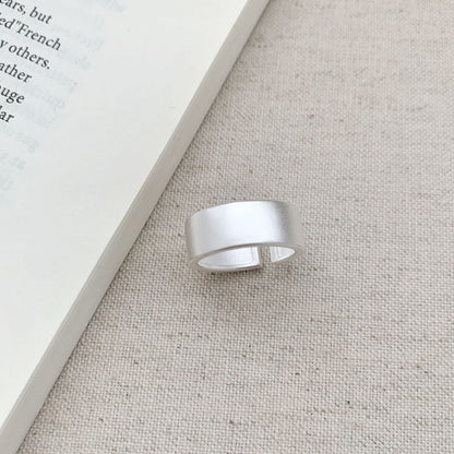 Women Matte Finish Open Ring, Geometric Line Minimal Elegant Ins Style Niche Designed Index Finger Jewelry