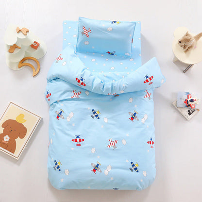 Cotton Kindergarten Three-piece Bedding Set