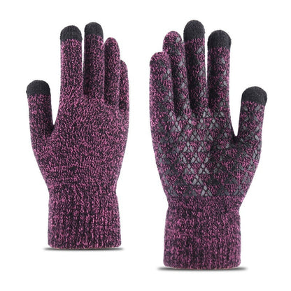 Knitted Winter Warm Touchscreen Gloves Made Of Wool