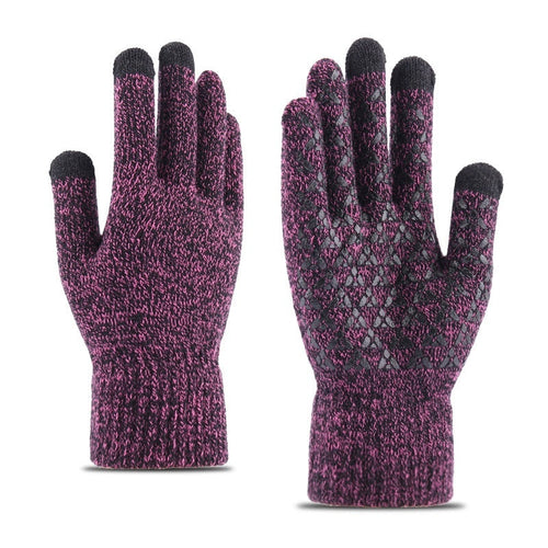 Knitted Winter Warm Touchscreen Gloves Made Of Wool