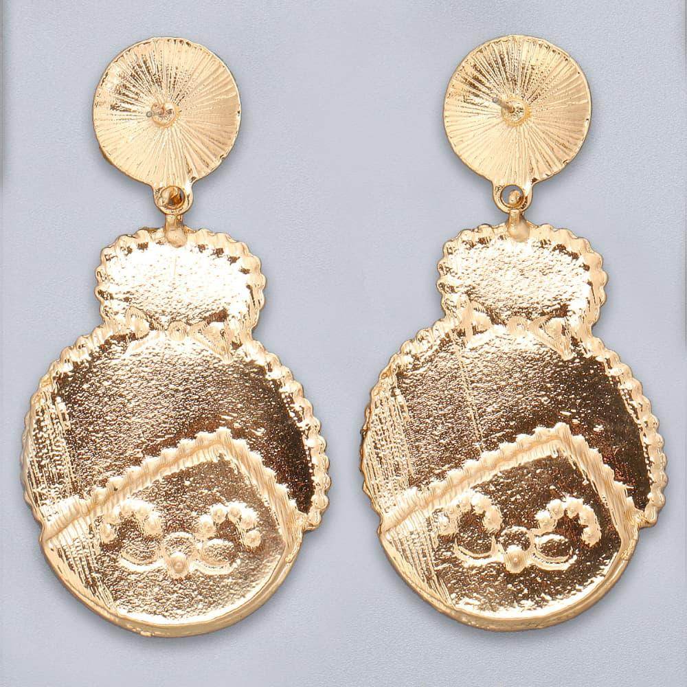 Rhinestone Alloy Mrs. Claus Earrings for Festive Style