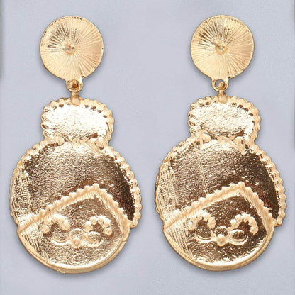 Rhinestone Alloy Mrs. Claus Earrings for Festive Style