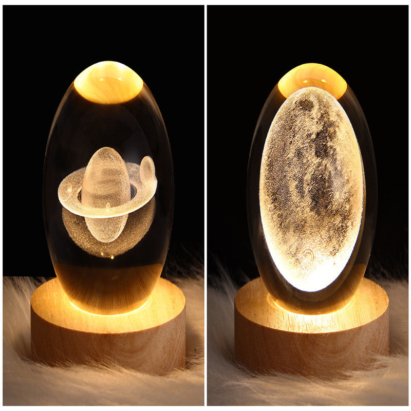 LED Galaxy Crystal Ball 3D Moon Lamp