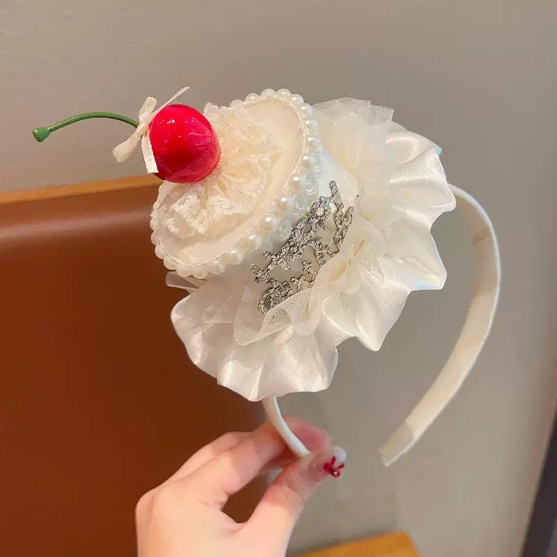 Cherry Cake Style Lace Hair Clip