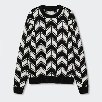 Turtleneck Fashion Stripe Mens Sweater