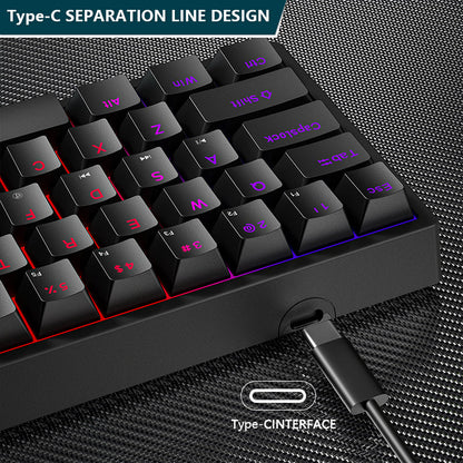 Plastic mechanical keyboard for games