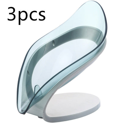 Leaf Shape Soap Holder Non-slip Drain Storage Box