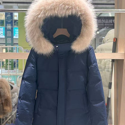 New Winter Short Detachable Padded Fur-collar Insulated Coat
