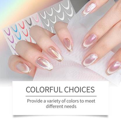 Gradient Nail Sticker Simple Manicures Decoration