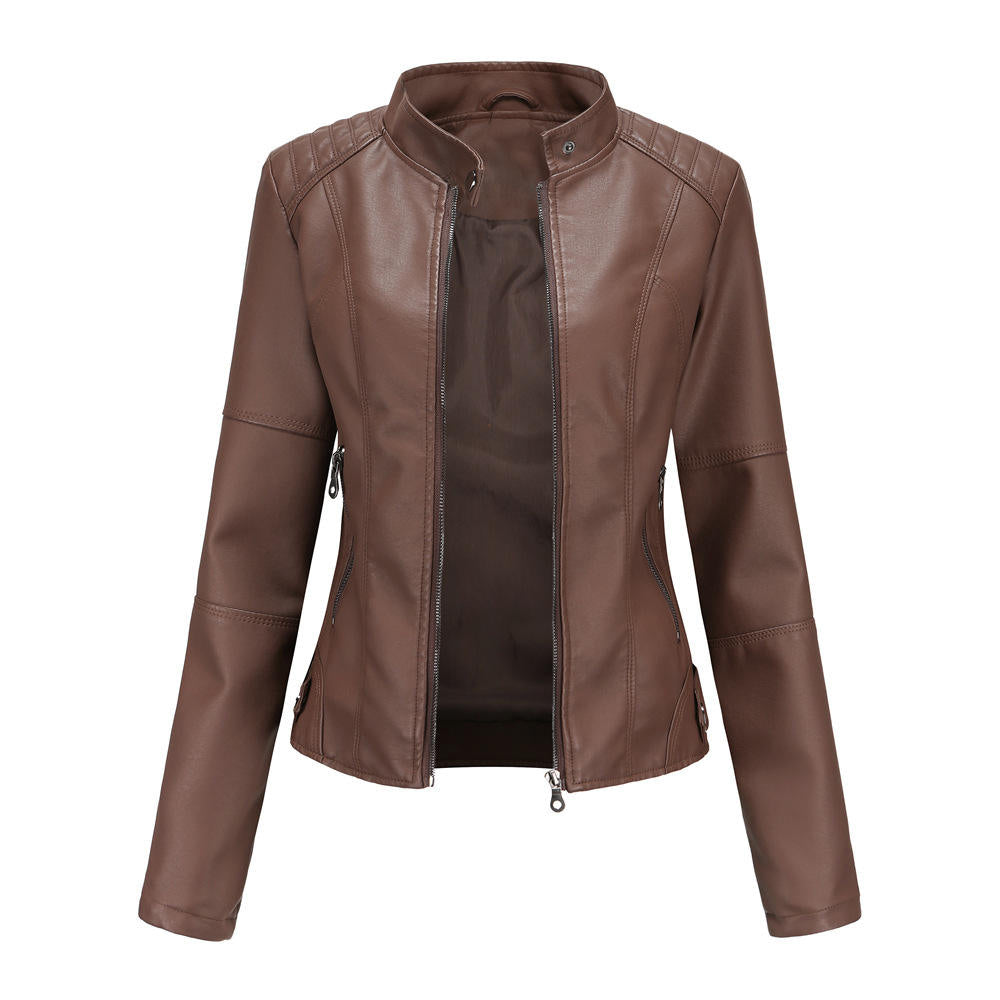 Arrival Hot-Selling AutumnWinter Womens Fashionable PU Leather Suit