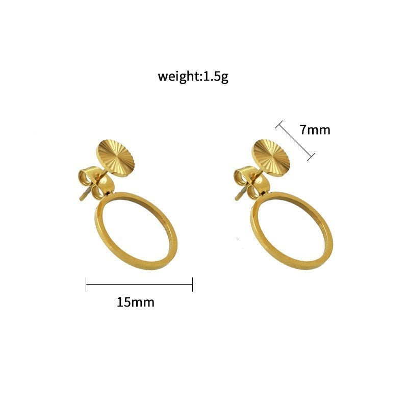 Simple And Versatile Ladies' 316 Stainless Steel Earrings