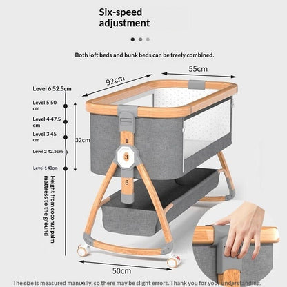 Aluminum Alloy Baby Crib Movable And Portable