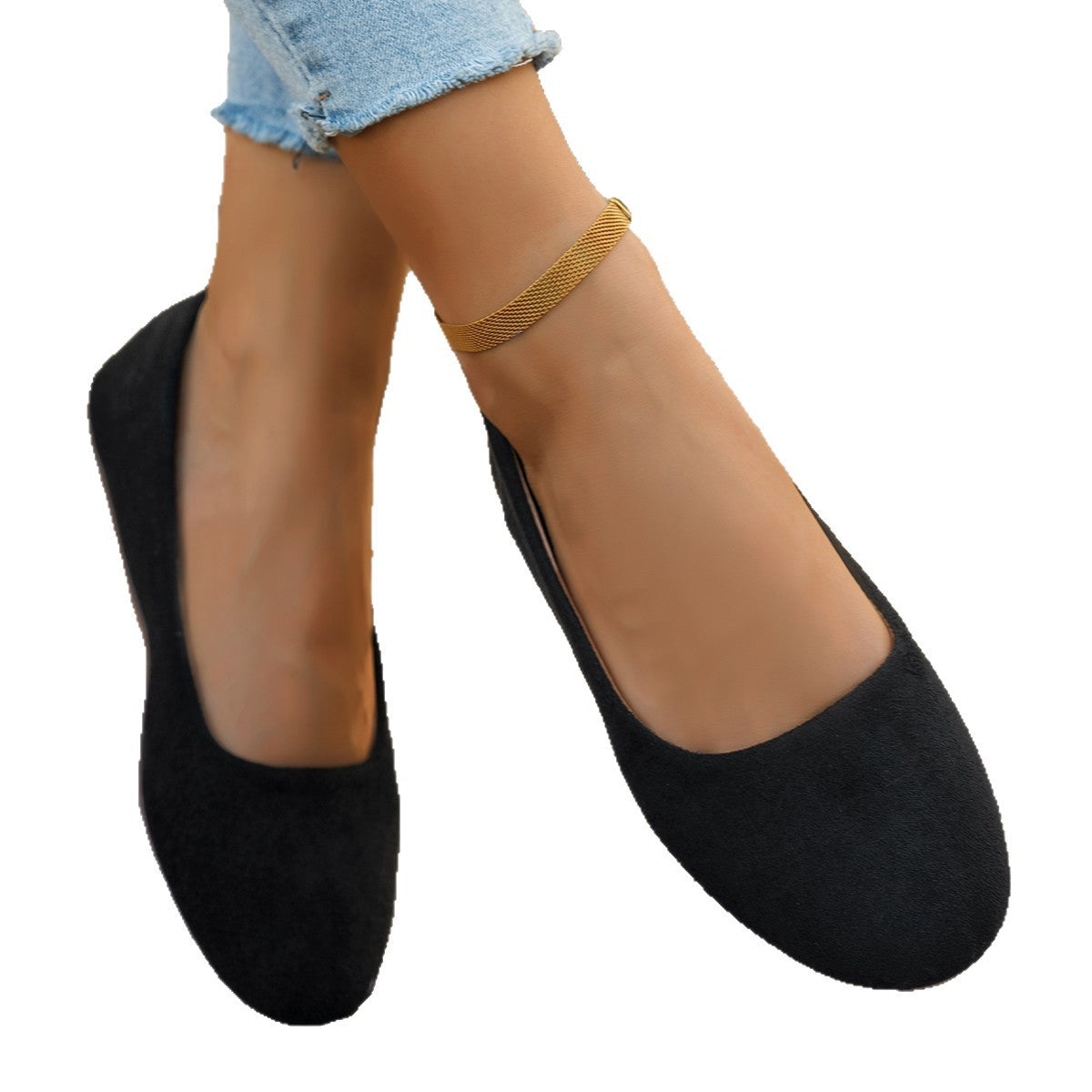 Round Toe Flat Shoes Women