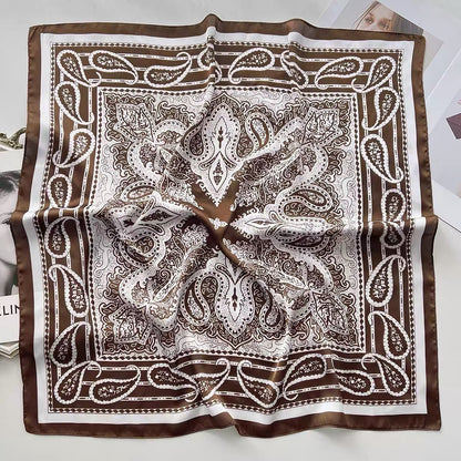 Square Scarf Womens Fashionable Small Neckerchief 70cm