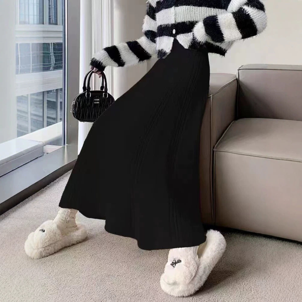 Herringbone-knit Skirt For Women