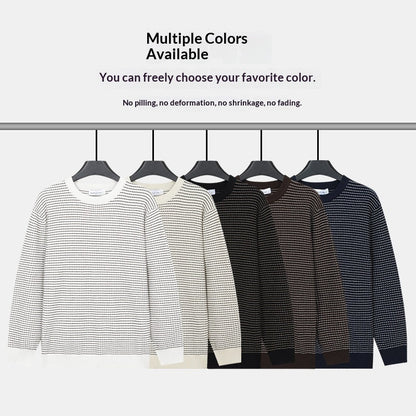 Mens Casual Round-neck Knit Sweater