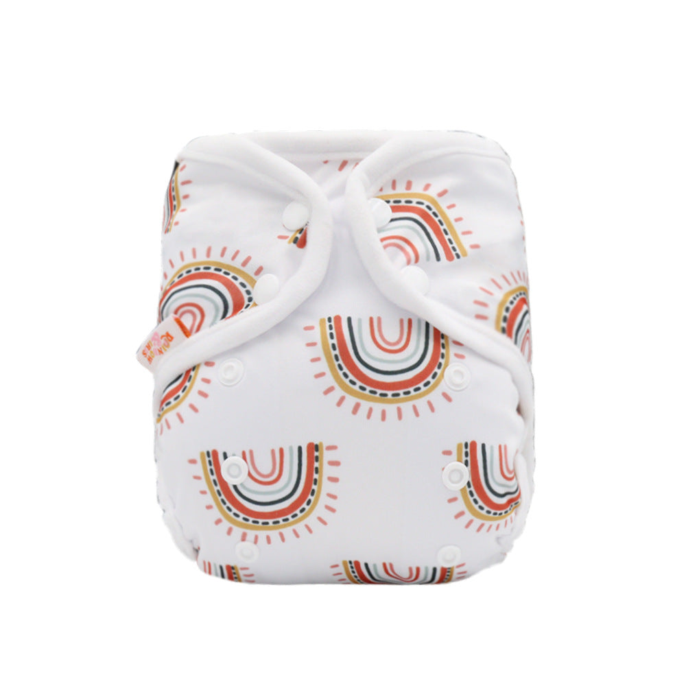 Rainbo&Iris Cute Fashion Cloth Diaper Cover With Rainbow Print Baby Gift Accessory