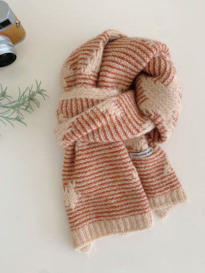 Women's Simple And Versatile Star Knitted Winter Scarf