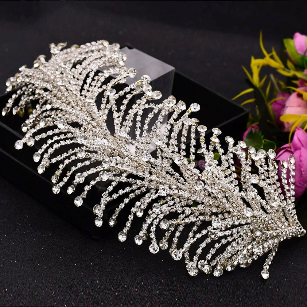 Handmade Chain Rhinestone Soft Silk Hair Accessories