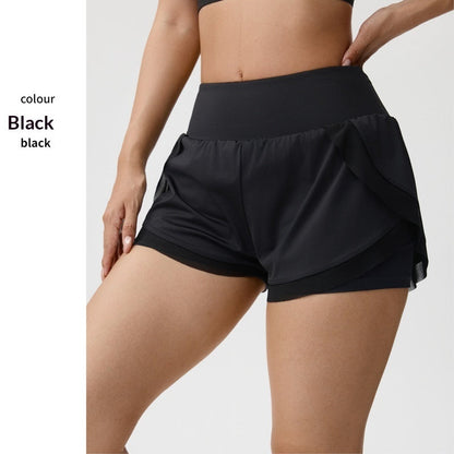 Fake Two-piece Yoga Shorts Womens Thin-style Athletic Fitness Shorts