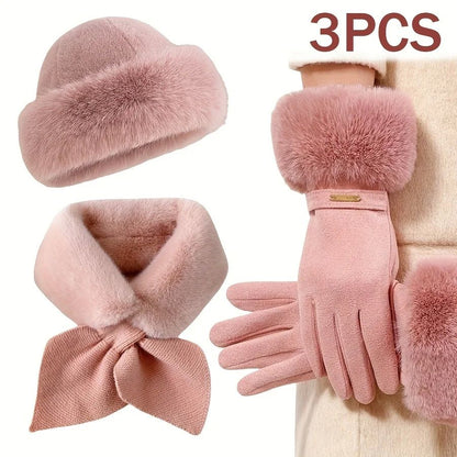 A 3-piece Winter Warm Glove Set