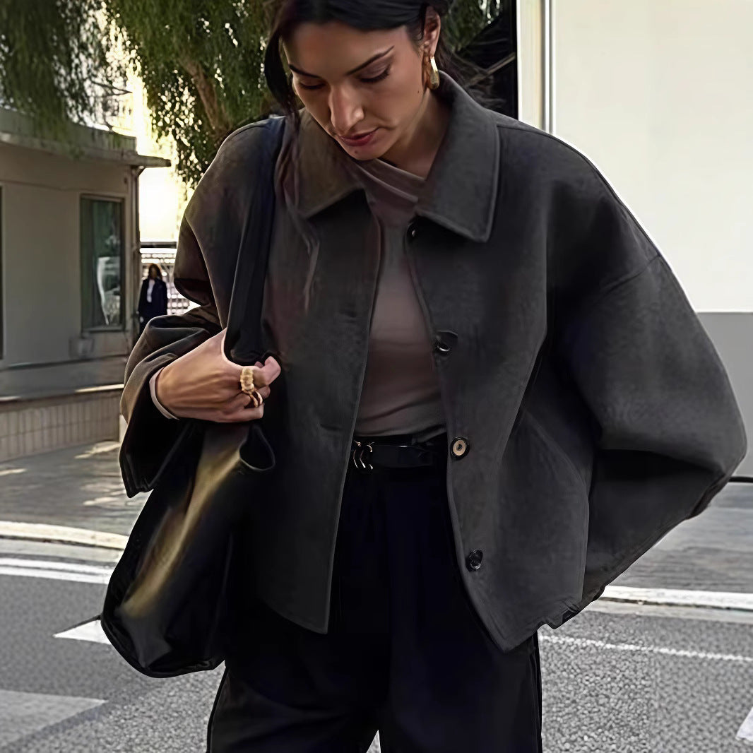 New Women's Fashion Lapel Single-breasted Jacket
