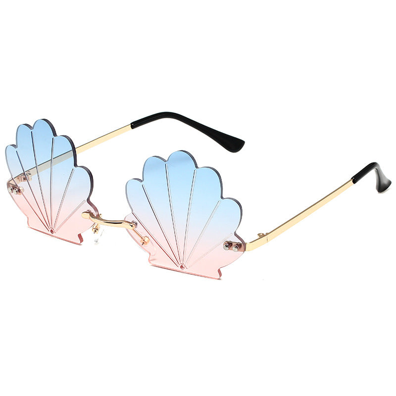 Frameless Shell Glasses Ball Funny Sunglasses