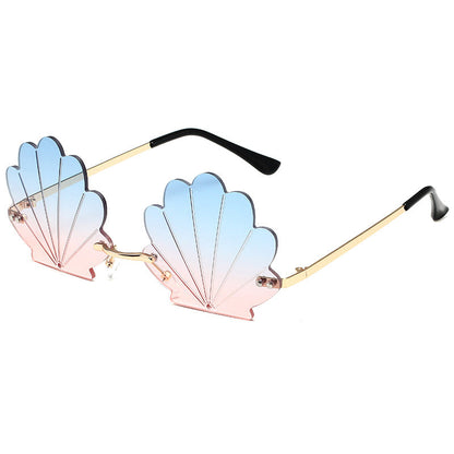 Frameless Shell Glasses Ball Funny Sunglasses