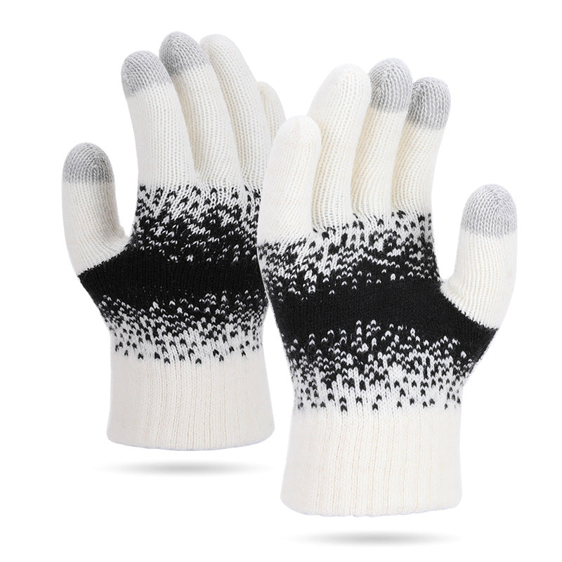 Autumn And Winter New Gloves Women's Knitted Wool