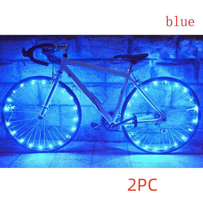 Bicycle Riding Spoke Wheel With Colorful Lights
