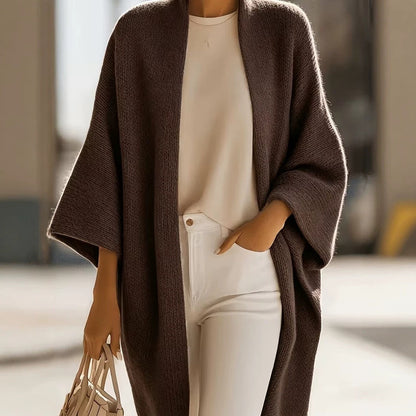 Women's Solid-color Versatile Knitted Shawl Jacket