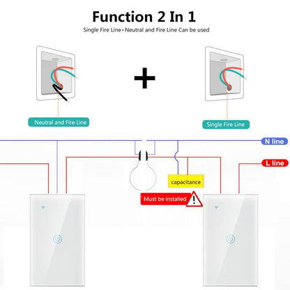 Zero Fire  Single Fire Universal Graffiti Smart USAustralian Wifi Touch Wall Panel
