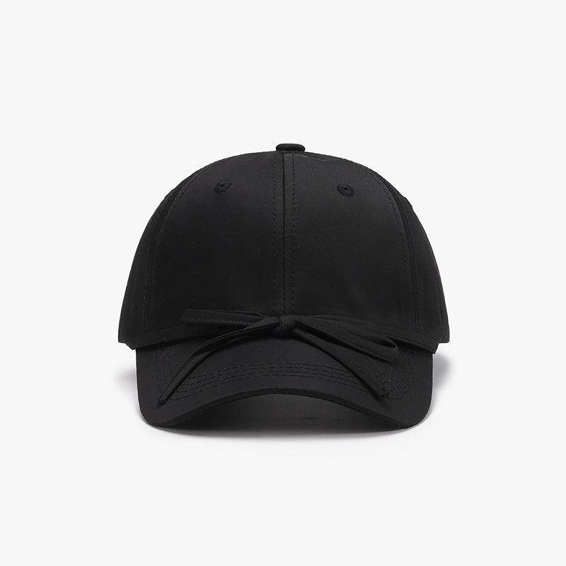 Tied Bow Cotton Baseball Cap for Stylish Summer Wear