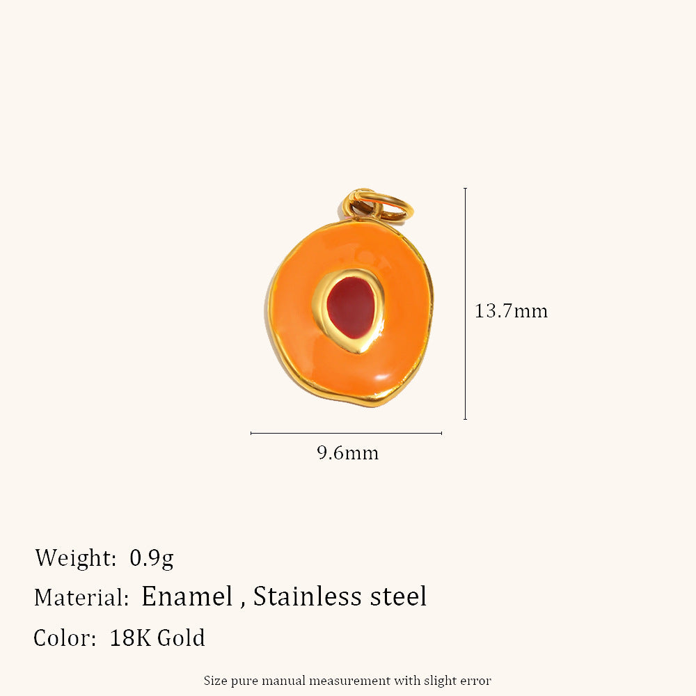 Stainless Steel Corn Pendant Plated With 18K Gold
