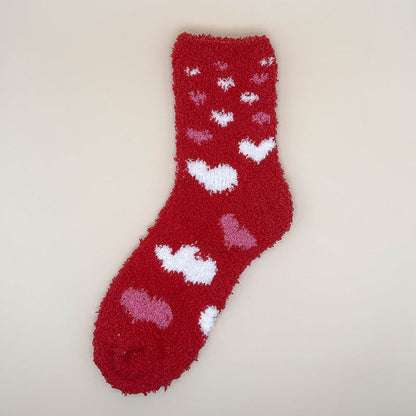 Autumn And Winter Fleece-lined Thickened Socks For Home And Sleep